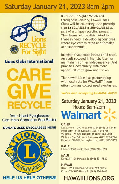 Lions club help with glasses hot sale